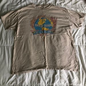 Vintage Van Halen world tour 1979 shirt beige